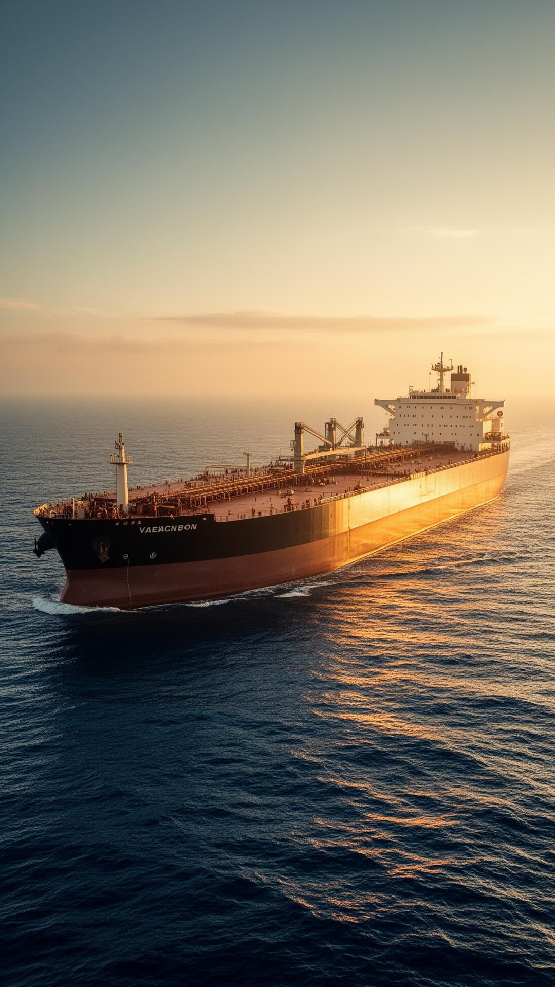 Crude tanker at sea